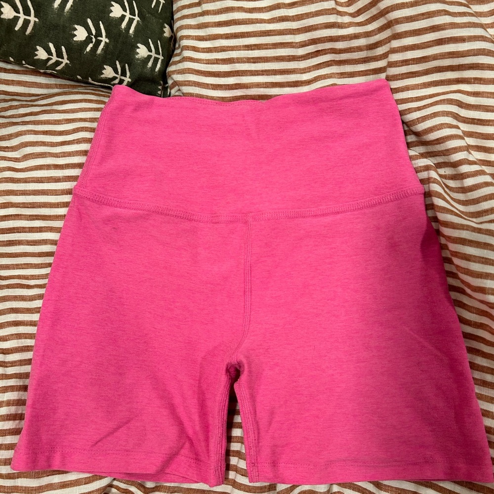 Beyond Yoga Pink Bike Shorts